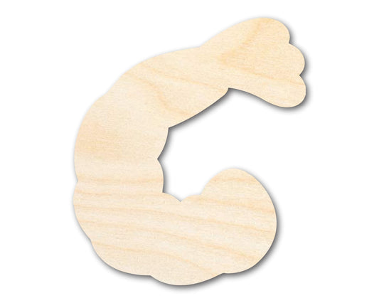 Unfinished Wood Cooked Shrimp Shape | DIY Craft Cutout | up to 46" DIY - NameSigns.com