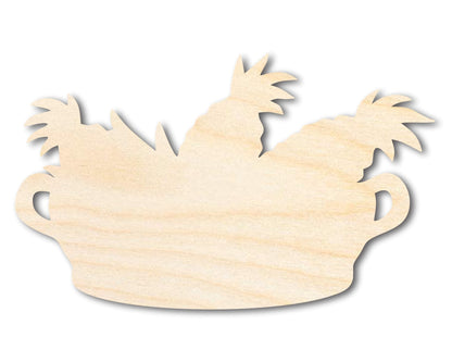 Unfinished Wood Corn Basket Shape | Craft Cutout | up to 46" DIY - NameSigns.com