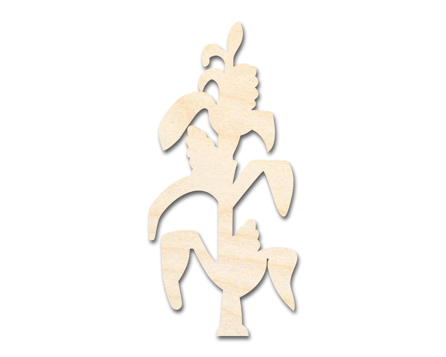 Unfinished Wood Corn Stalk Shape | Craft Cutout | up to 46" DIY - NameSigns.com