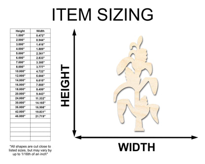Unfinished Wood Corn Stalk Shape | Craft Cutout | up to 46" DIY - NameSigns.com