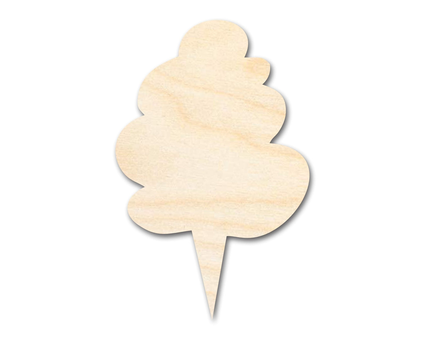 Unfinished Wood Cotton Candy Shape - Craft - up to 46" - NameSigns.com