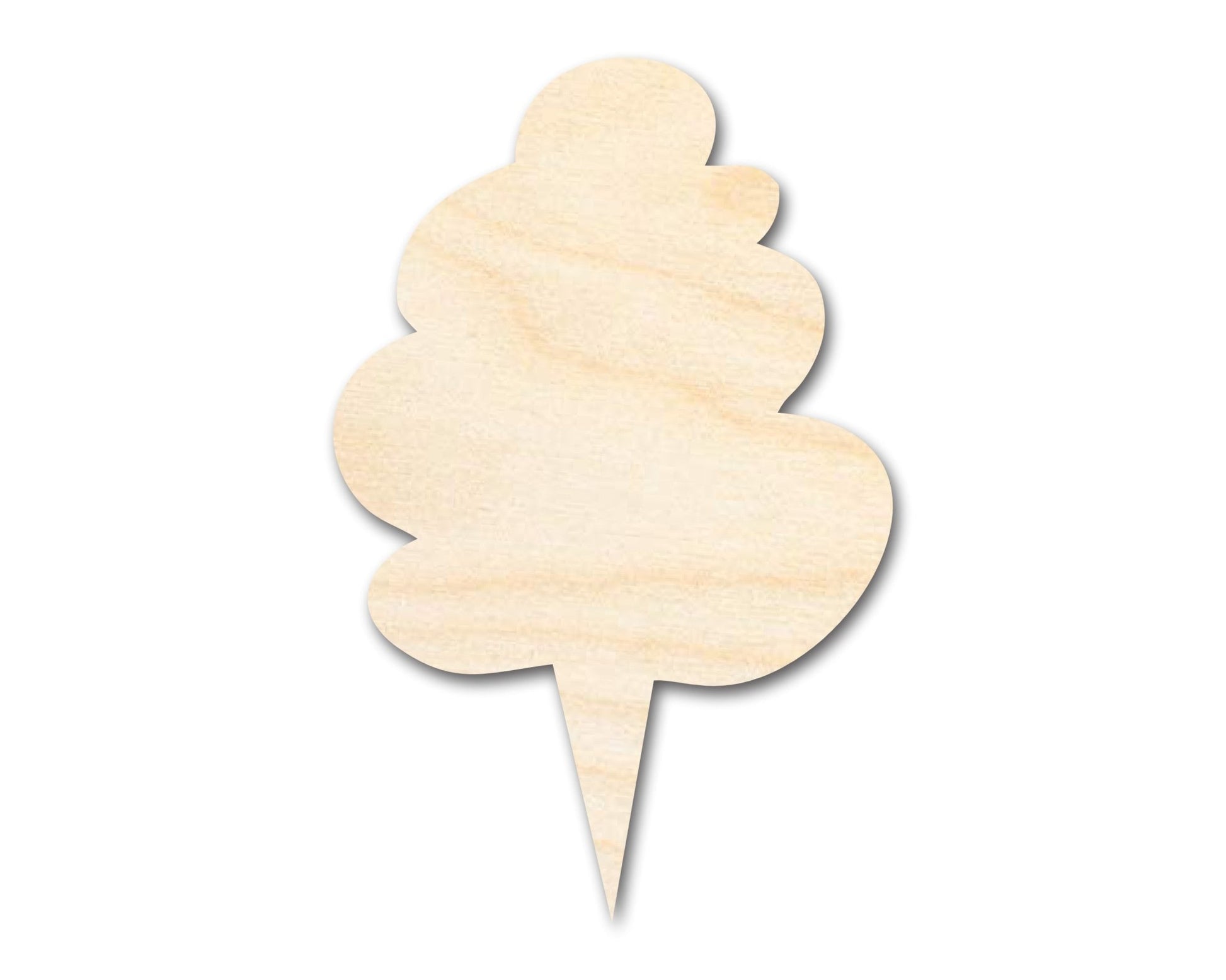Unfinished Wood Cotton Candy Shape - Craft - up to 46" - NameSigns.com