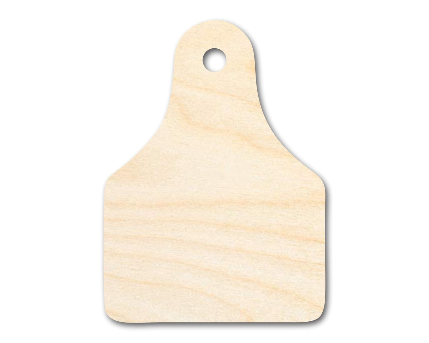 Unfinished Wood Cow Tag Shape - Farm Craft - up to 46" DIY - NameSigns.com
