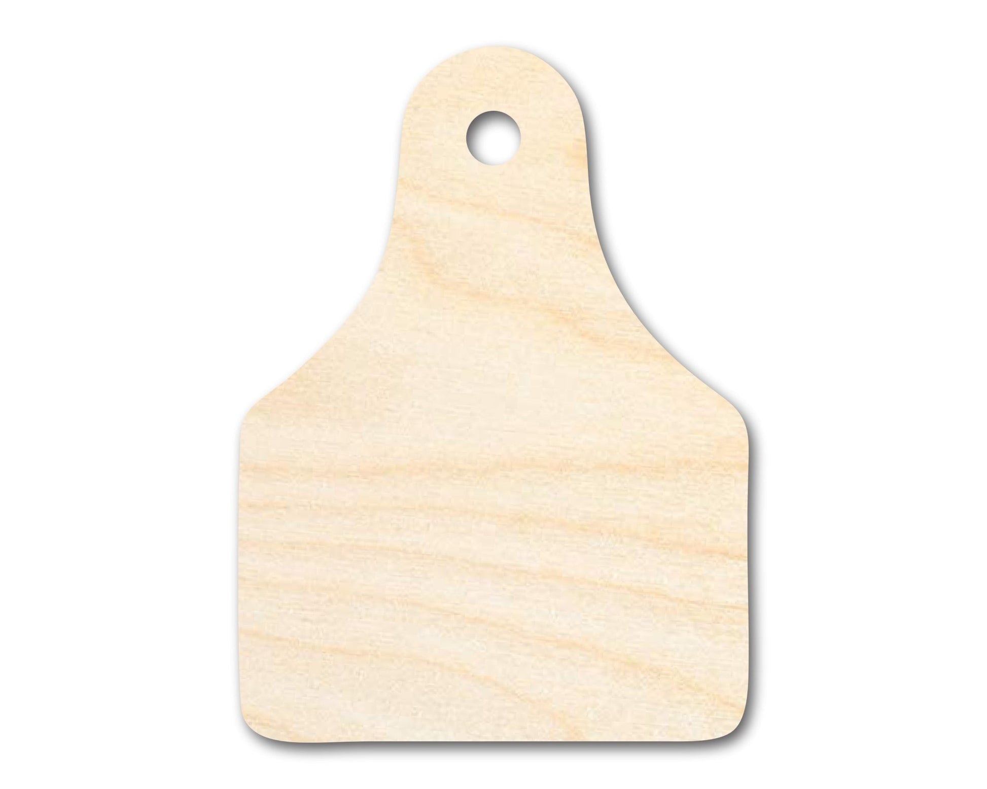 Unfinished Wood Cow Tag Shape - Farm Craft - up to 46" DIY - NameSigns.com