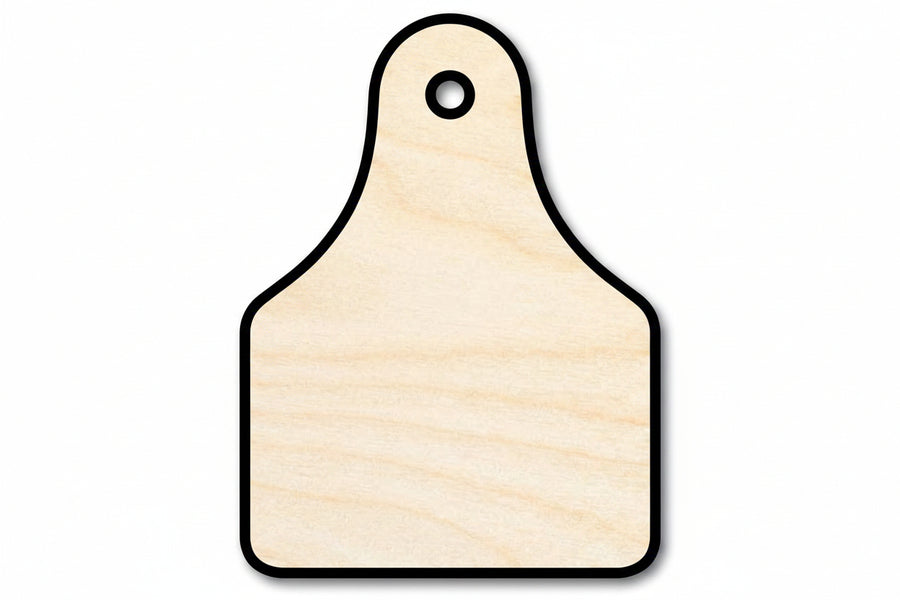 Unfinished Wood Cow Tag Shape - Farm Craft - up to 46" DIY - NameSigns.com