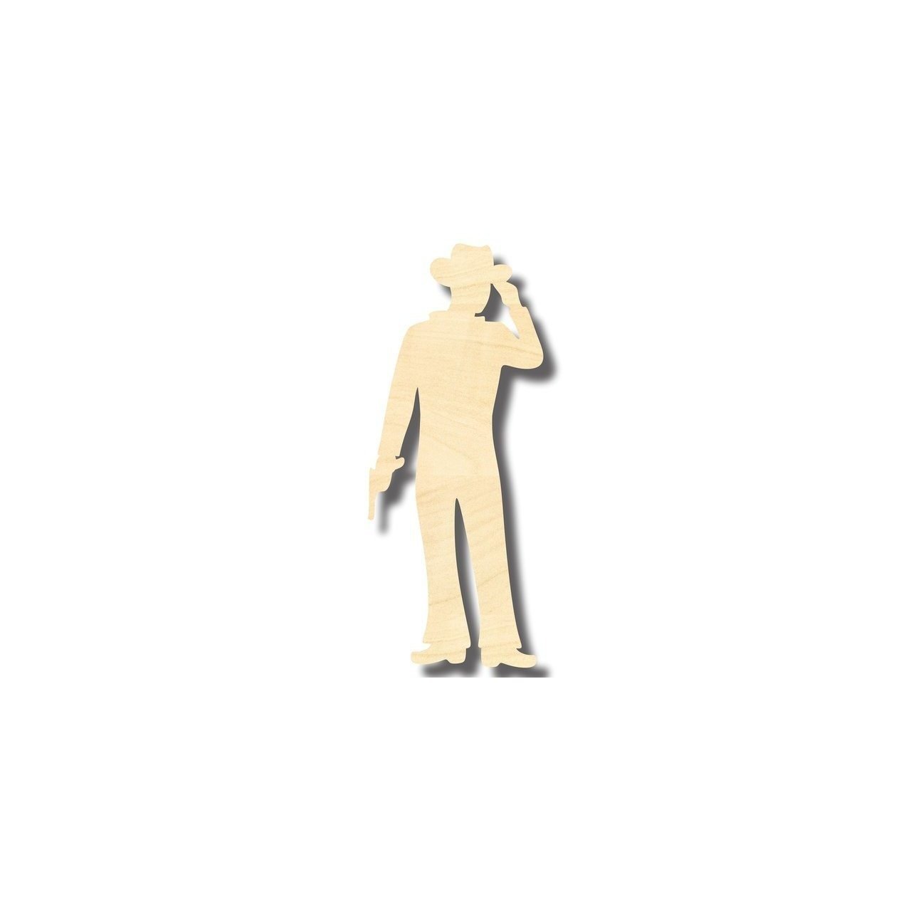 Unfinished Wood Cowboy Shape - Western - Craft - up to 46" DIY - NameSigns.com