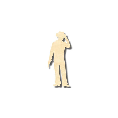 Unfinished Wood Cowboy Shape - Western - Craft - up to 46" DIY - NameSigns.com