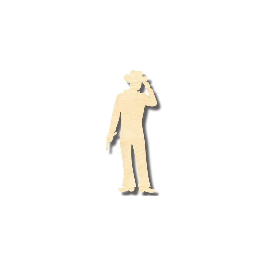 Unfinished Wood Cowboy Shape - Western - Craft - up to 46" DIY - NameSigns.com