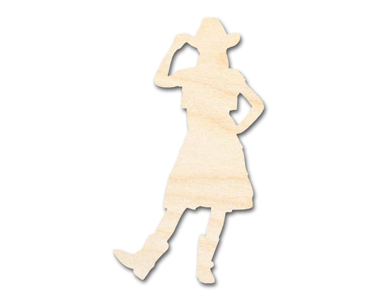 Unfinished Wood Cowgirl Shape | DIY Craft Cutout | up to 46" DIY - NameSigns.com