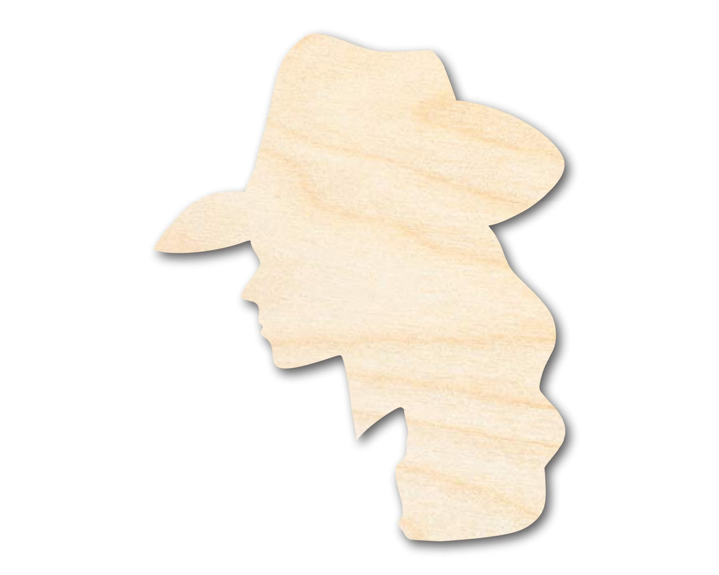 Unfinished Wood Cowgirl Silhouette Shape | DIY Craft Cutout | up to 46" DIY - NameSigns.com