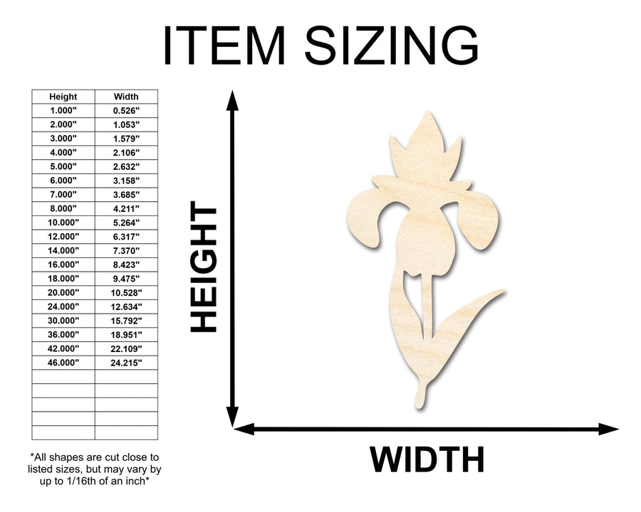 Unfinished Wood Crocus Flower Shape | Spring Craft Cutout | up to 46" DIY - NameSigns.com