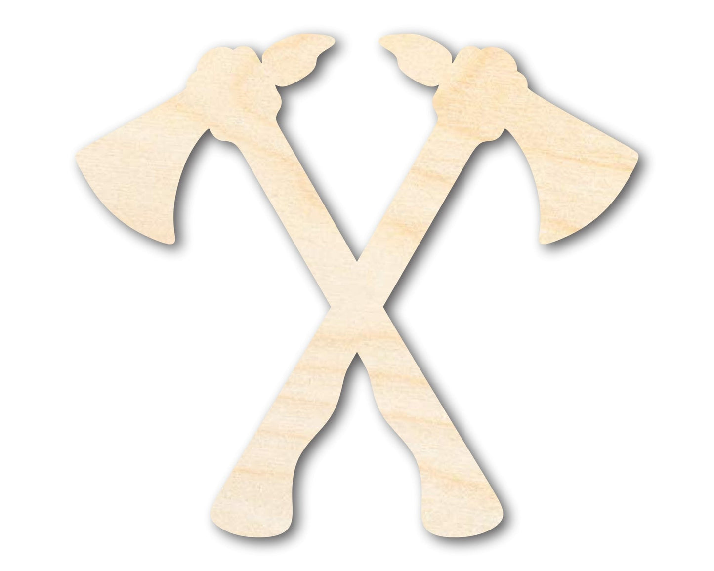 Unfinished Wood Crossed Tomahawks Shape | Native American | Craft Cutout | up to 46" DIY - NameSigns.com
