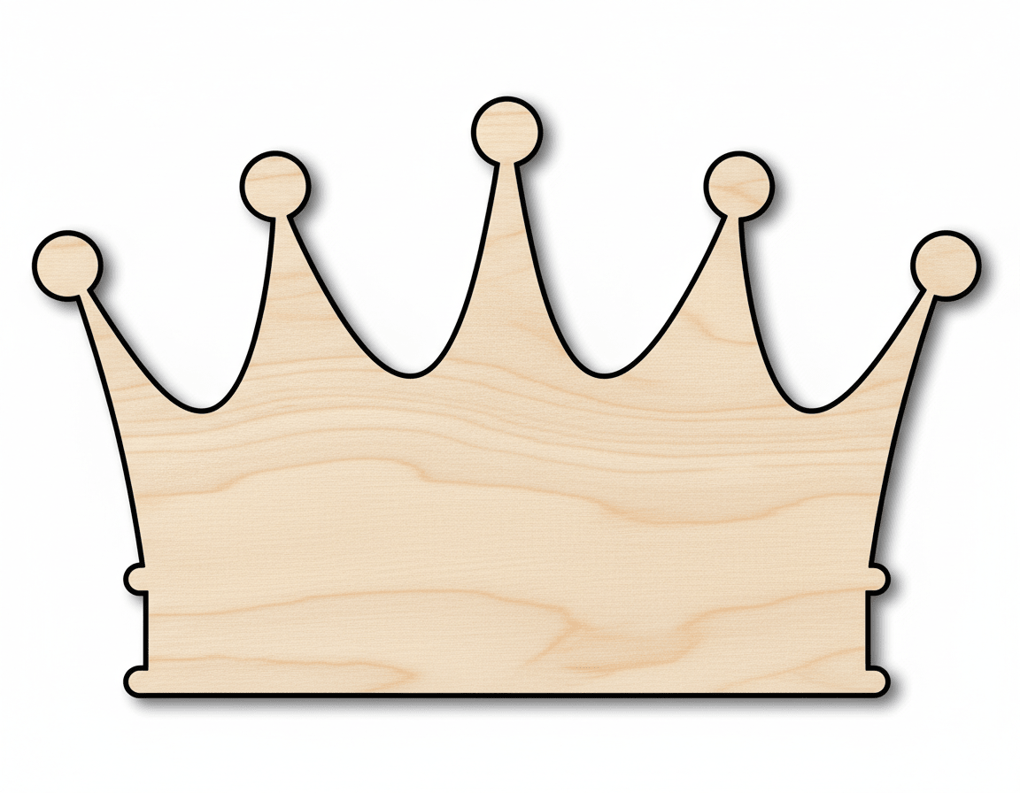 Unfinished Wood Crown – Baltic Birch Plywood Craft Project Supplies - NameSigns.com