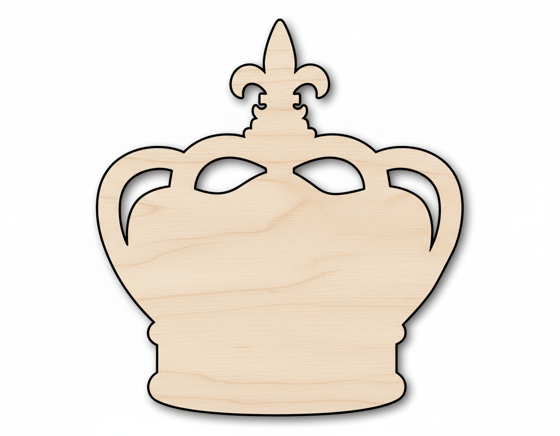 Unfinished Wood Crown | Baltic Birch Plywood Cutout for Mardi Gras Decor - NameSigns.com