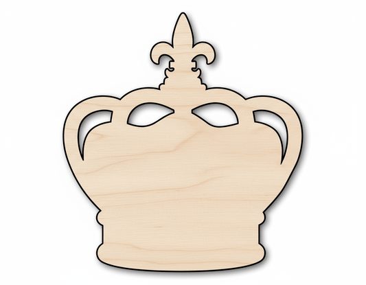 Unfinished Wood Crown | Baltic Birch Plywood Cutout for Mardi Gras Decor - NameSigns.com