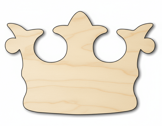 Unfinished Wood Crown – Large Paintable Wooden Crown Cutout by NameSigns.com - NameSigns.com