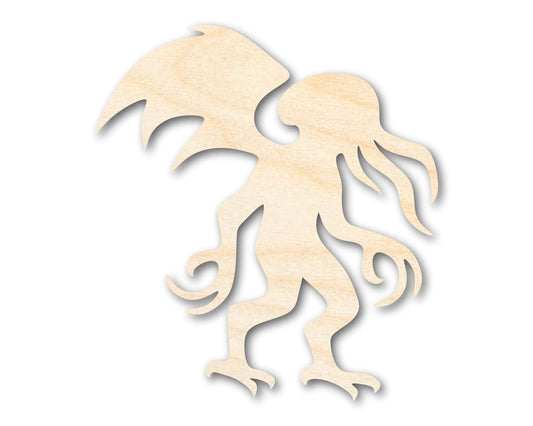 Unfinished Wood Cthulhu Shape - Craft - up to 46" - NameSigns.com