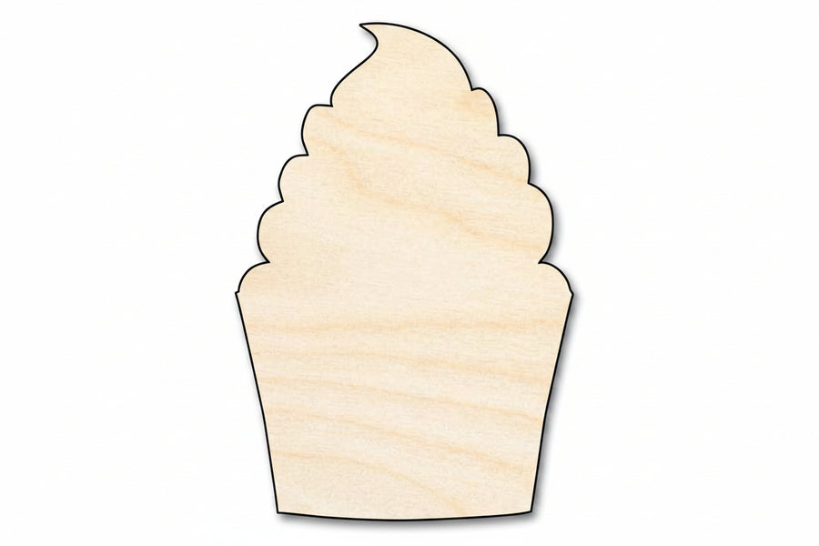 Unfinished Wood Cupcake Shape | DIY Craft Cutout | up to 46" DIY - NameSigns.com