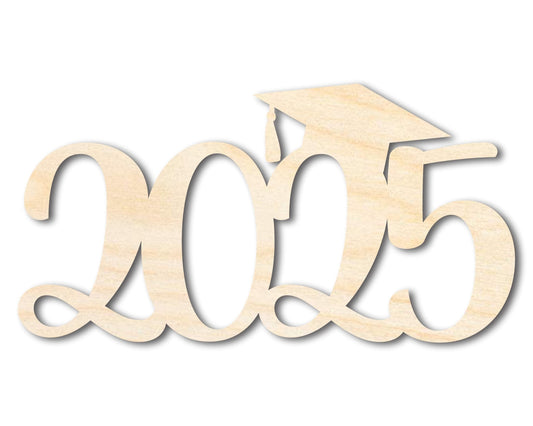 Unfinished Wood Cursive 2025 Shape | DIY Craft Cutout | up to 46" DIY - NameSigns.com
