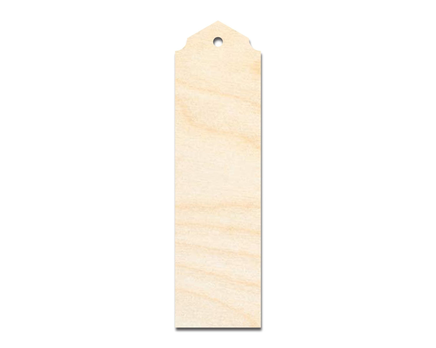 Unfinished Wood Curved And Pointed Bookmark Shape | DIY Craft Cutout | up to 12" DIY - NameSigns.com