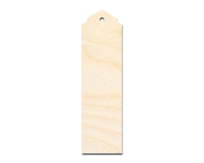 Unfinished Wood Curved And Pointed Bookmark Shape | DIY Craft Cutout | up to 12" DIY - NameSigns.com