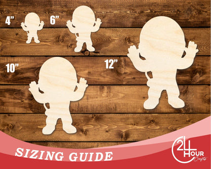 Unfinished Wood Cute Astronaut Shape | DIY Craft Cutout | up to 46" DIY - NameSigns.com