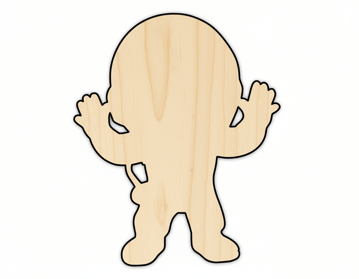Unfinished Wood Cute Astronaut Shape | DIY Craft Cutout | up to 46" DIY - NameSigns.com