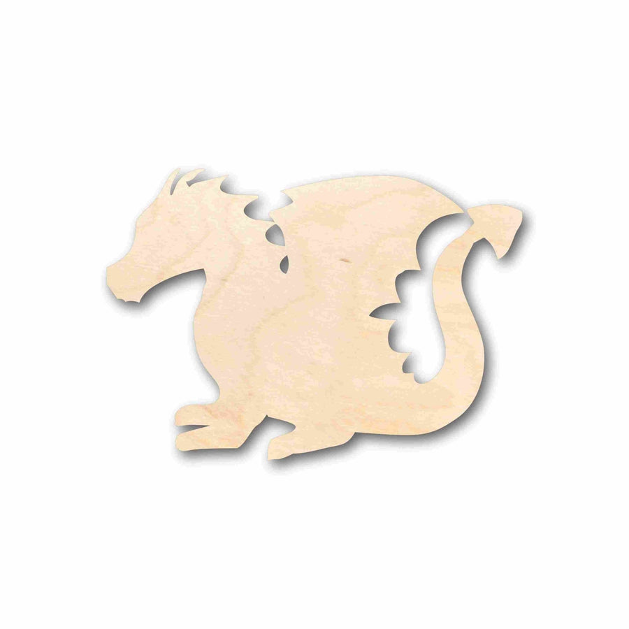 Unfinished Wood Cute Dragon Silhouette - Craft - up to 46" DIY - NameSigns.com