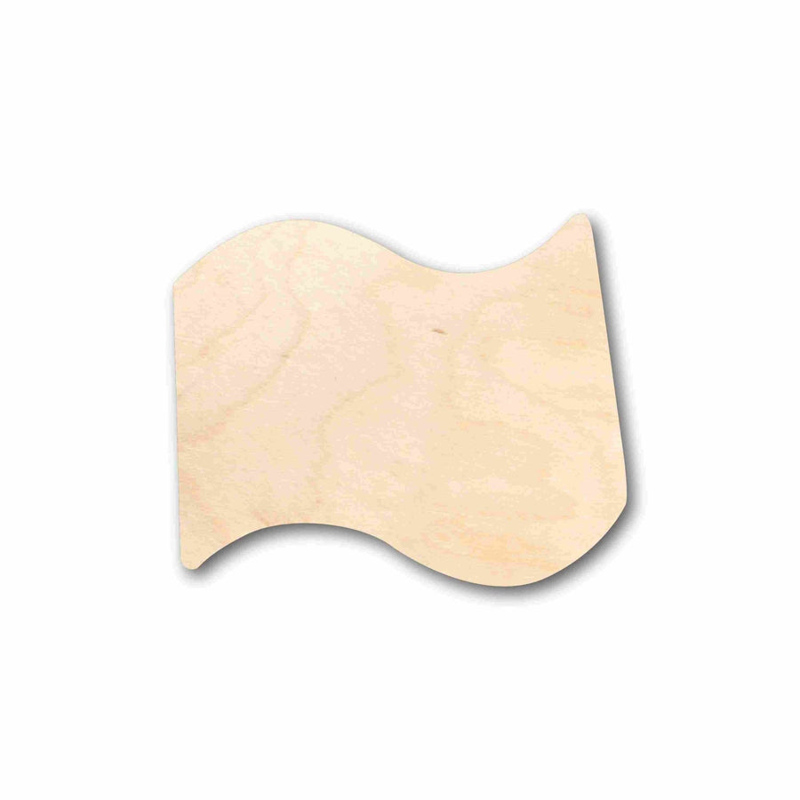 Unfinished Wood Cute Flag Silhouette - Craft - up to 46" DIY - NameSigns.com