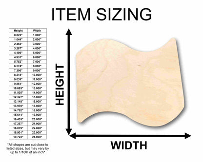 Unfinished Wood Cute Flag Silhouette - Craft - up to 46" DIY - NameSigns.com