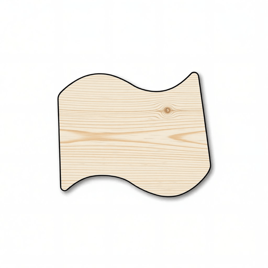 Unfinished Wood Cute Flag Silhouette - Craft - up to 46" DIY - NameSigns.com