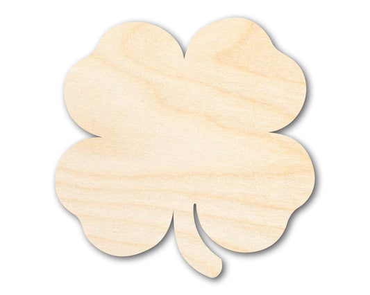 Unfinished Wood Cute Four Leaf Clover Shape - Craft - up to 46" DIY - NameSigns.com