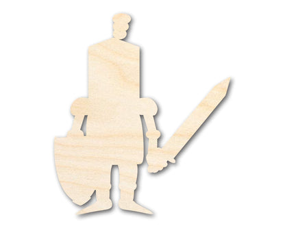 Unfinished Wood Cute Knight Shape | DIY Craft Cutout | up to 46" DIY - NameSigns.com