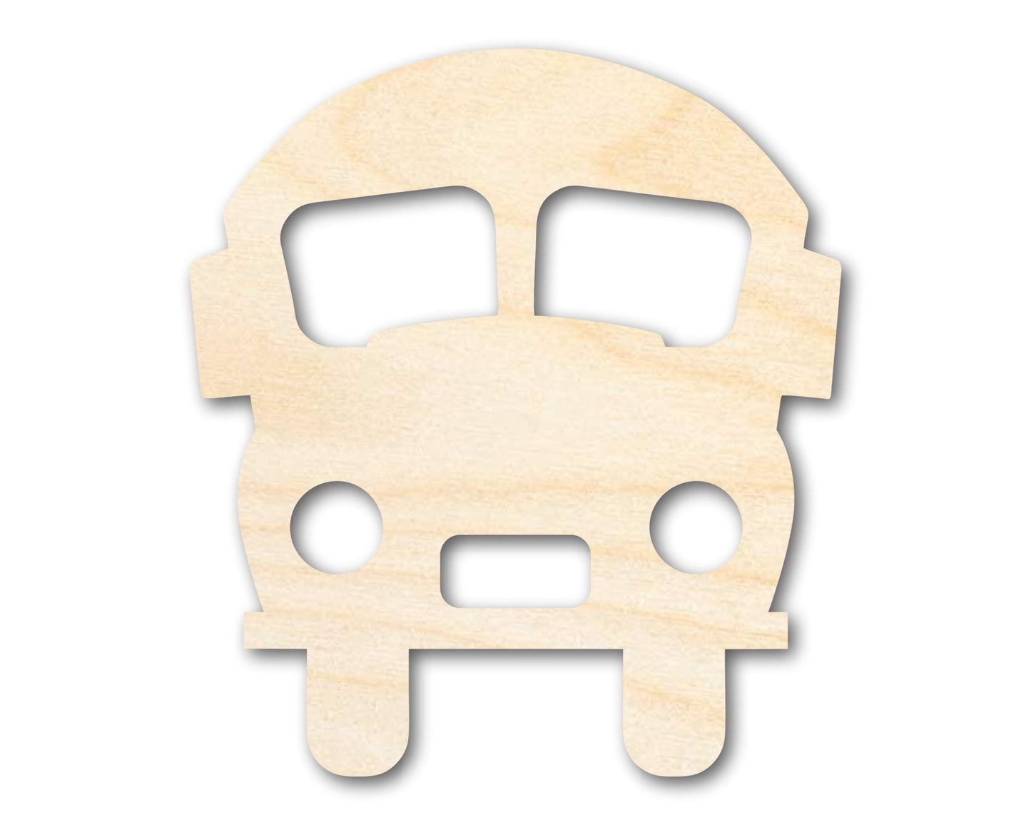 Unfinished Wood Cute School Bus Shape | Back to School | Kids Crafts | Craft Cutout | up to 46" DIY - NameSigns.com