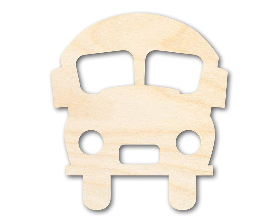 Unfinished Wood Cute School Bus Shape | Back to School | Kids Crafts | Craft Cutout | up to 46" DIY - NameSigns.com