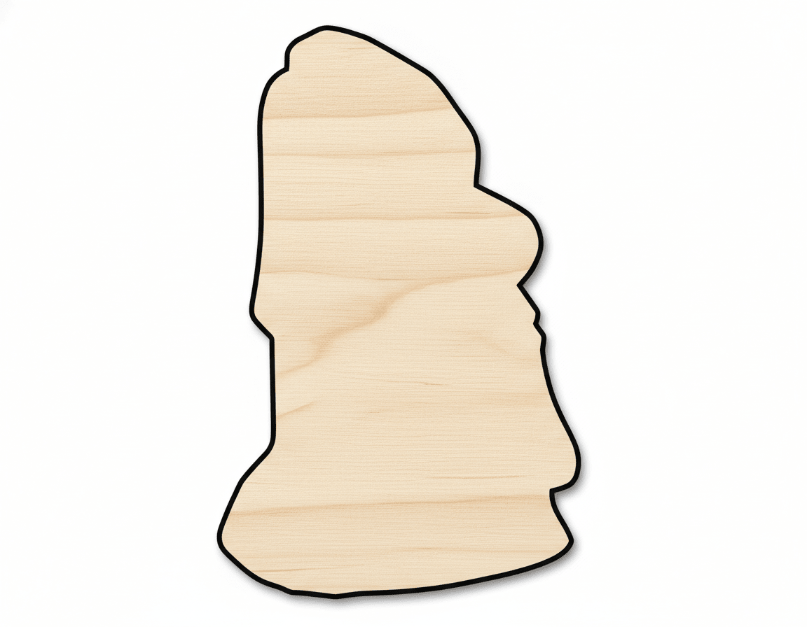 Unfinished Wood Cutout – Easter Island Statue | Paintable Wood Craft Shapes - NameSigns.com