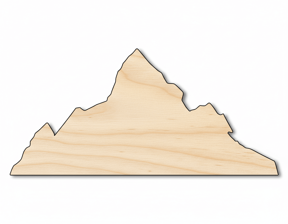Unfinished Wood Cutout – Mount Everest Shape | Baltic Birch Plywood - NameSigns.com