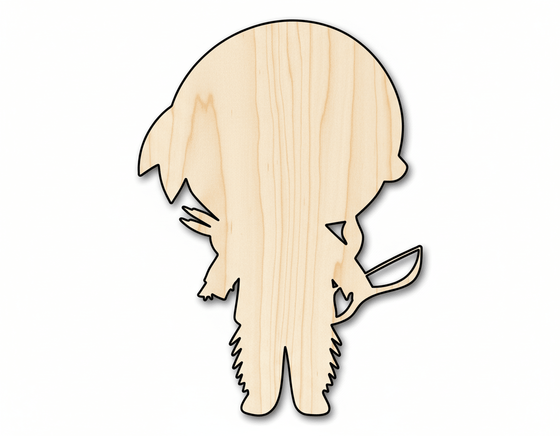 Unfinished Wood Cutout – Native Boy Shape | Baltic Birch Plywood Craft Supplies - NameSigns.com