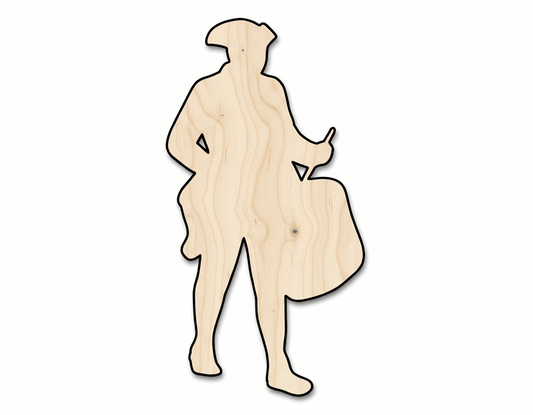 Unfinished Wood Cutout - War Drummer Silhouette | Baltic Birch Plywood | DIY Craft Supplies - NameSigns.com