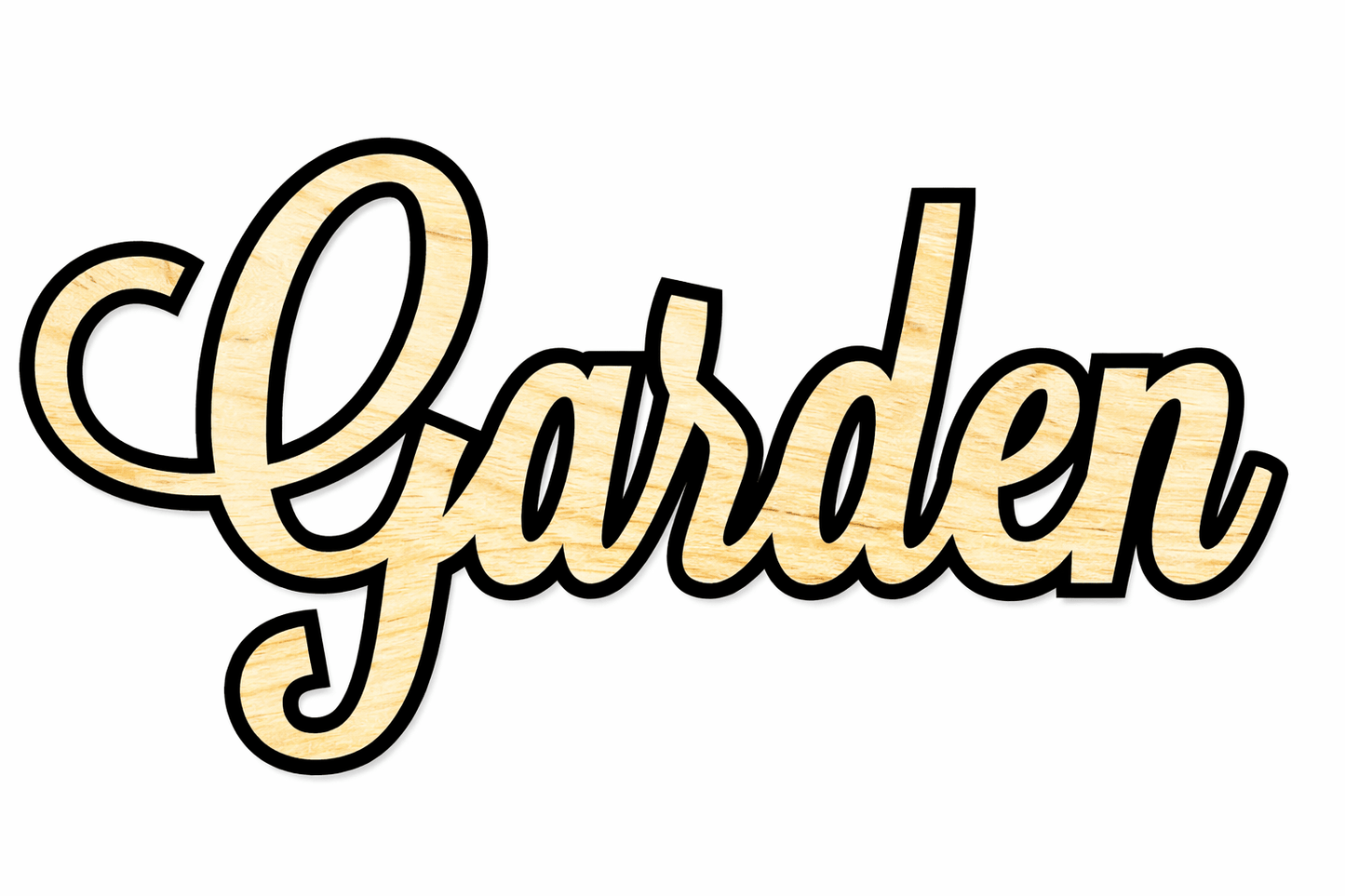 Unfinished Wood Cutout Wooden Garden Sign Decor - DIY Craft Project Supplies - NameSigns.com