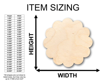 Unfinished Wood Daisy Flower Shape - Craft - up to 46" DIY - NameSigns.com