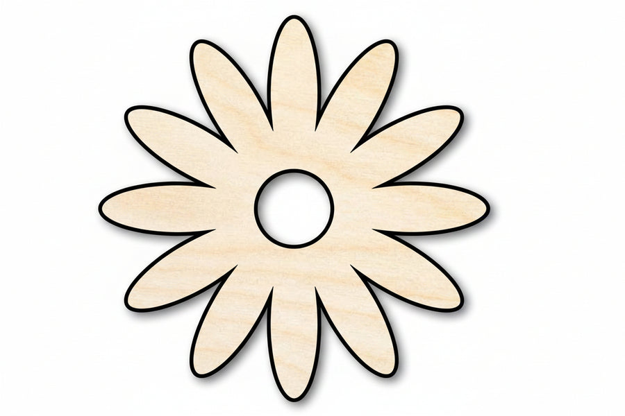 Unfinished Wood Daisy Shape | Flower | Craft Cutout | up to 46" DIY - NameSigns.com