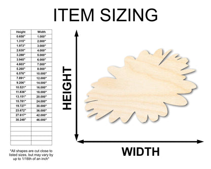 Unfinished Wood Dandelion Shape - Flower Craft - up to 46" DIY - NameSigns.com