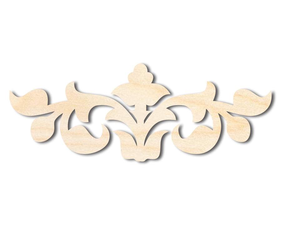 Unfinished Wood Deco Border Silhouette - Craft - up to 46" DIY - NameSigns.com