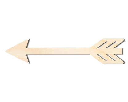 Unfinished Wood Decorative Arrow Shape | Craft Cutout | up to 46" DIY - NameSigns.com