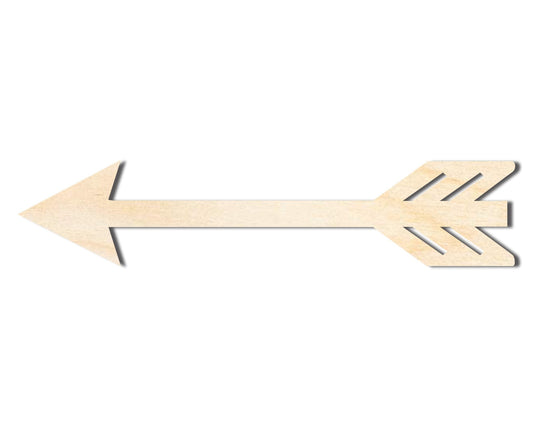 Unfinished Wood Decorative Arrow Shape | Craft Cutout | up to 46" DIY - NameSigns.com