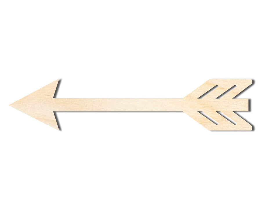 Unfinished Wood Decorative Arrow Shape | Craft Cutout | up to 46" DIY - NameSigns.com