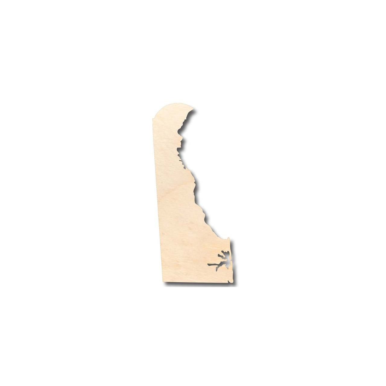 Unfinished Wood Delaware Shape - State - Craft - up to 46" DIY - NameSigns.com