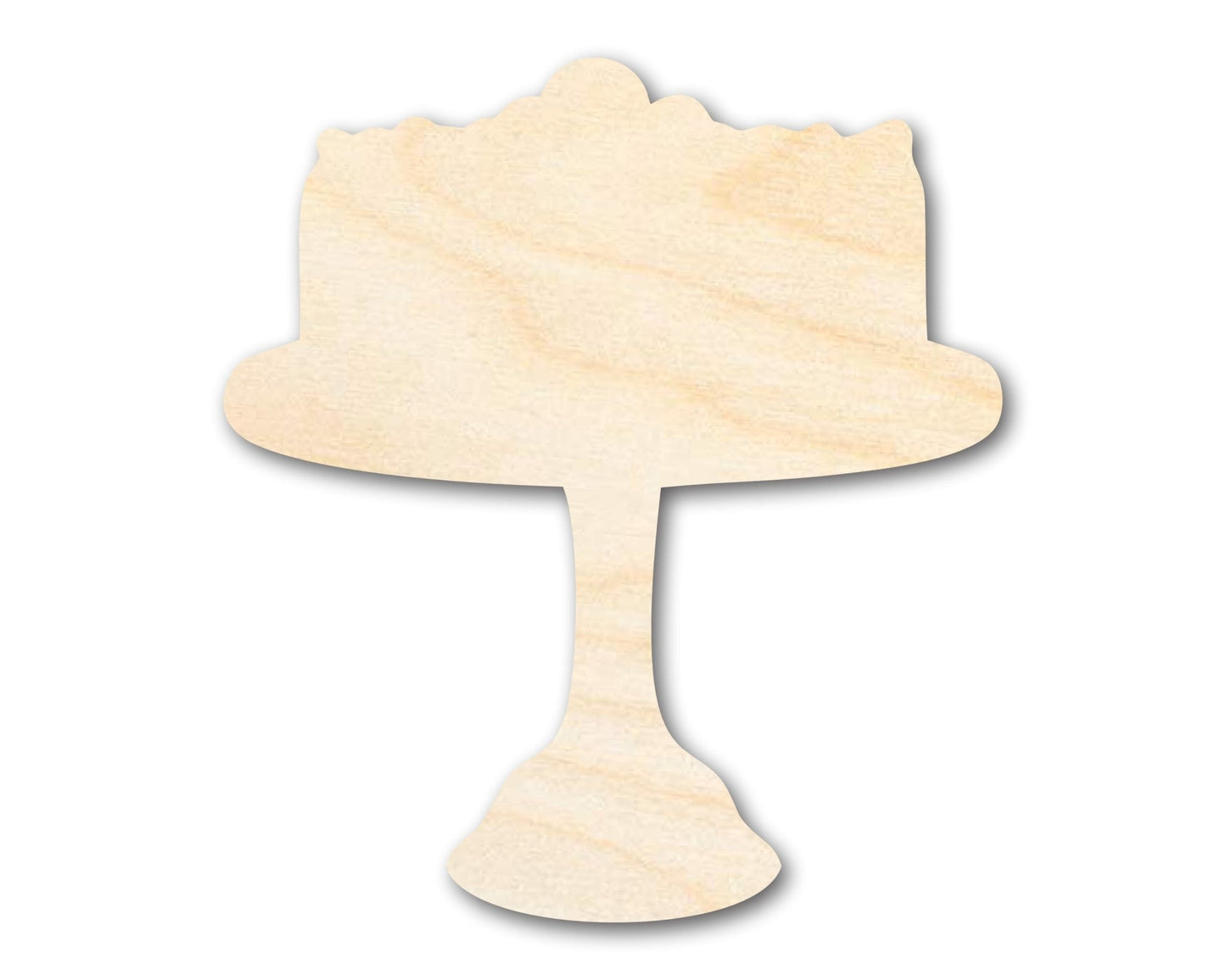 Unfinished Wood Dessert Cake Shape - Craft - up to 46" - NameSigns.com