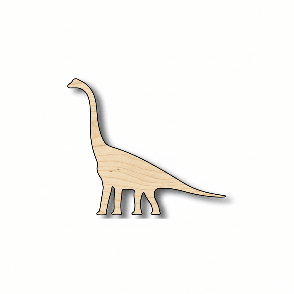 Unfinished Wood Dinosaur Brachiosaurus Shape - DIY Wooden Animal Craft Project - NameSigns.com